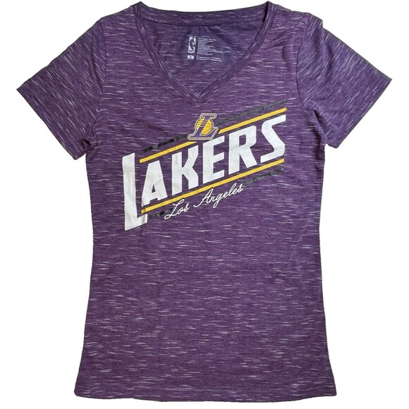 LA Lakers Womens Medium Purple TShirt NBA Basketball Team T-Shirt Top MLPS - Picture 1 of 6